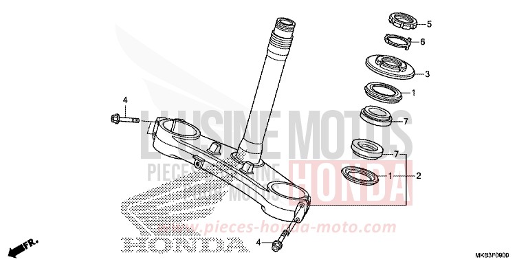 LENKSCHAFT von CBR1000RR „Fireblade“ ROSS WHITE (NH196) von 2016